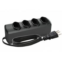 Extensão Elétrica Régua Sem Proteção 110220V 10A Fêmea 4 Tomadas Na Saída Preta 1000MM 64100 Sms