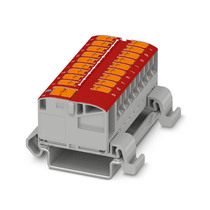 Bloco Distribuição Barramento Monopolar PA Nylon 24A 690V PTVFIX618X2,5NS35ARD Phoenix Contact