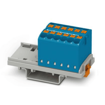Bloco Conector Passagem PA Nylon Azul 690V 24A 12 Conexões 0,14-4mm2 PTFIX12X2,5NS35BU Phoenix Contact