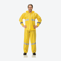 Calça Química/Umidade Nylon Emborr S/Forro Botão Azul GG C/Faixa Refletiva 670C Pantaneiro CA 42186