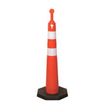 Cone Sinalização Balizador Polietileno Semi-flexível Laranja/branca 1150mm Tipo II Balizador Cônico T 1794 Kteli