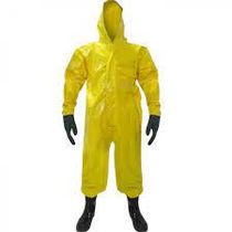 Macacão Trevira Pvc Amarela C/Capuz C/Luvas C/Botas N.40 GG Impermeável 1469 Brascamp CA 28445