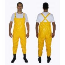 Jardineira Tecido Trevira Amarela C/Suspensorio Ajustável C/Botas N.39 G 1496 Brascamp CA 28440