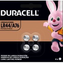 Bateria Eletroeletrônica Alcalina Tipo Botão 1,5V Cartela C/4 Unidades LR44 Duracell