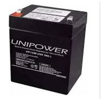 Bateria Eletroeletrônica Chumbo-ácido Retangular Recarregável Uso Geral 12V 5,0 AH UP1250 Unipower
