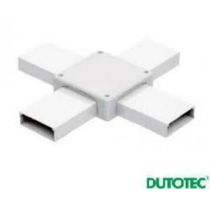 Caixa Derivação Perfilado X Alumínio Injetado 176x176x61mm 4 Saídas  Branco DR2804000 Dutotec