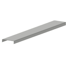 Tampa Eletrocalha Reta Lisa Encaixe AC PZ 26msg 100mm 3000mm DP706 Dispan