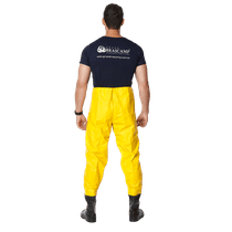 Calça Saneamento Trevira C/Bota Acoplada Amarela 44 Kp500 227 Brascamp CA 28447