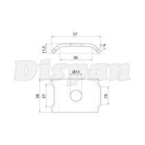 Grapa Fixa AC GF 12msg 3/8" Cinza Munsell N3,5 1/8" DP611 Dispan