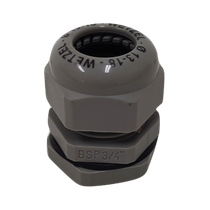 Prensa Cabo Reto Curta Nylon Cinza IP67 M16 4-8mm PCMCC+P16X15VEDCZ Wetzel