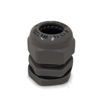 Prensa Cabo Reto Longa Nylon Cinza IP68 PG16 10-14mm WPG16LCP Wetzel
