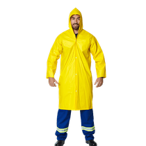 Capa Impermeável Pvc Amarela Reta C/Capuz Botões Pressão EXGG Brascamp