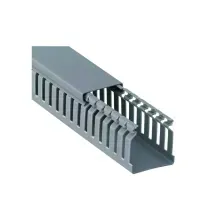 Canaleta Semiaberta Pvc S/Divisor Cinza /Tampa 50mm X 2M S/Adesivo 19097 Ilumi