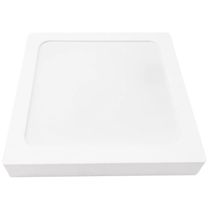 Luminária LED comercial painel quadrado sobrepor PP branca 100-240V 6500K 32W 2400Lumens SUPER ECO 02914 Ourolux