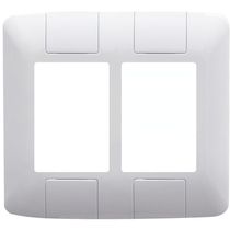 Placa Interruptor/Tomada 6 Postos Sobrepor Parafuso ABS-UV 4x4" Branca Aria 57203031 Tramontina