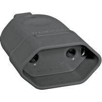 Plugue Fêmea Pvc Preto 2 Polos 250V 10A Cilíndrico 57403052 Tramontina