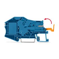 Conector Passagem Borne nylon Azul/Laranja 12,2mm 1KV 70A 16mm2 Push In PTI16NLSFIBU Phoenix Contact