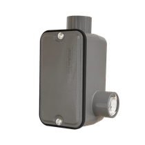 Condulete Fixo Simples LR Alumínio Cinza 3/4" BSP com Tampa e Vedação IP-54 Conduletzel E044060030 Wetzel