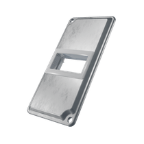 Tampa metálica condulete alumínio natural 1 posto horizontal 1" para 1 tomada E011020692 Wetzel