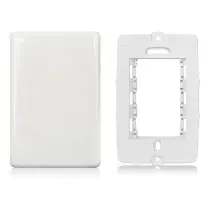 Placa Cega Embutir Encaixe Plástico 4x2" Branca com Suporte 3 Módulos Stella 869070 Steck