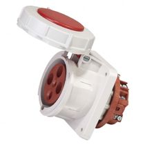 Tomada Industrial Embutir Pvc Fêmea 3P+T 63A 380/440V 50/60Hz Vermelha 6H IP-67 TSW WEG
