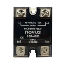 Relé Estado Sólido dissipador 4-32VCC 47/63Hz 60A 480V acoplador térmico SSR4860 Novus