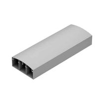 Tampa canaleta para fios/cabos plana lisa em alumínio branca 45mm italiana DT1524000 Dutotec