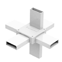 Caixa de Derivação Perfilada T em Alumínio/ABS 125x125mm DT5344000ALABS Dutotec