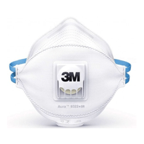 Respirador Descartável Dobrável 3 Painéis Branca Com Válvula Pff2-S Aura 9322+ Hb004835482 3M