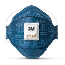 Respirador Descartável Dobrável 3 Painéis Azul Com Válvula Pff2-S Aura 9322+ Hb004835474 3M