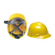 Capacete Aba Frontal Amarela Catraca Com Jugular V-Gard 218923 Msa