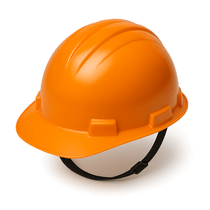 Capacete Aba Frontal Laranja Cvrd Simples Com Jugular V-Gard 311871 Msa