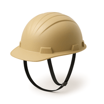 Capacete Aba Frontal Bege Simples Com Jugular V-Gard Mineiro 297588 Msa