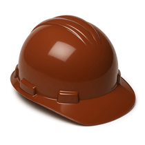 Capacete Aba Frontal Marrom Escuro Simples Sem Jugular V-Gard Mineiro 297544 Msa