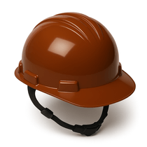 Capacete Aba Frontal Marrom Escuro Simples Com Jugular V-Gard Mineiro 297556 Msa