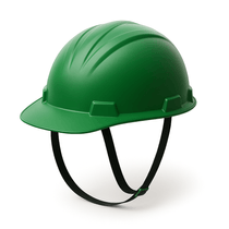 Capacete Aba Frontal Verde Simples Com Jugular V-Gard Mineiro 297492 Msa