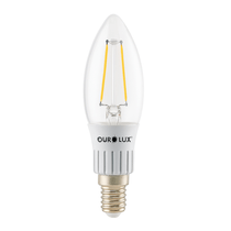 Lâmpada Led Vela Filamento E14 2700K Bivolt 3W 325LM Superled 20195 Ourolux