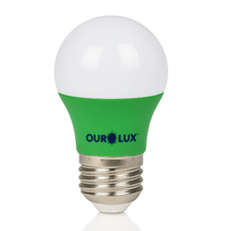 Lâmpada Led G45 Bolinha E27 Verde Bivolt 3W 400LM Super Led S30 Colors 05431 Ourolux