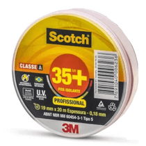 Fita Isolante Scotch 35+ Branca Classe A 750V 19MMX20M Hb004482517 3M