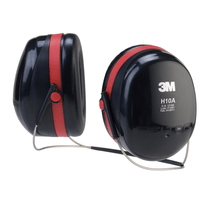 Abafador De Ruído Concha Haste Atrás Nuca Preta/Vermelha 24Db Peltor H10B Hb004060628 3M
