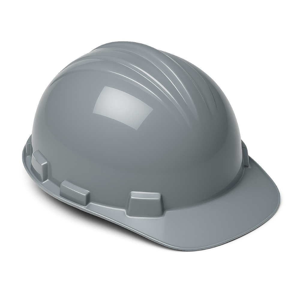 Capacete Aba Frontal Cinza Simples Com Jugular V-Gard 311863 Msa