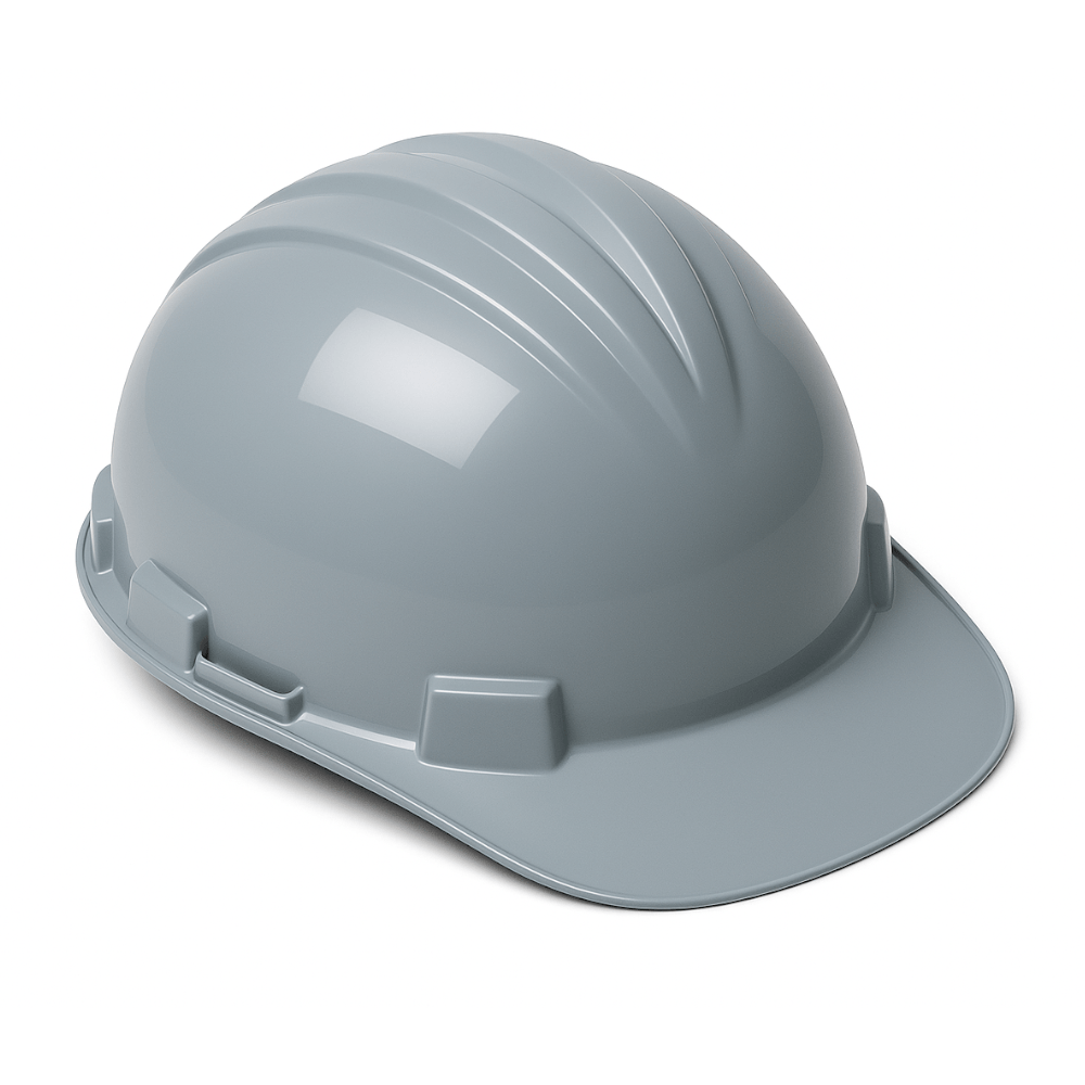Capacete Aba Frontal Cinza Catraca Sem Jugular V-Gard 311836 Msa