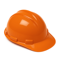 Capacete Aba Frontal Laranja Catraca Sem Jugular V-Gard 311620 Msa