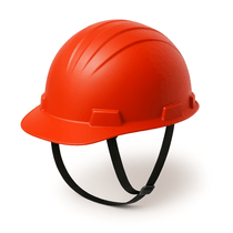 Capacete Aba Frontal Vermelha Simples Com Jugular V-Gard Mineiro 297491 Msa