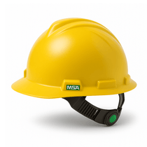 Capacete Aba Frontal Amarela Simples Com Jugular V-Gard 500 311393 Msa