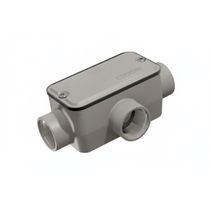 Condulete Alumínio T 1" BSP Cinza Com Tampa Com Vedação Conduletzel Wetzel
