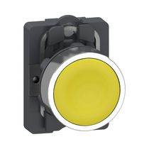 Botão Comando Redondo Amarela 22MM 240VCA/VCC 1NA + Retenção Xa2Ah051 Easy Harmony Xa2 Schneider
