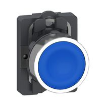 Botão Comando Redondo Azul 22MM 240VCA/VCC 1NA Xa2Aa61 Easy Harmony Xa2 Schneider