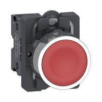 Botão Comando Redondo Vermelha 22MM 240VCA/VCC 1NF Xa2Aa42 Easy Harmony Xa2 Schneider