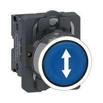 Botão Comando Redondo Azul 22MM 240VCA/VCC 1NA Xa2Aa6511 Easy Harmony Xa2 Schneider